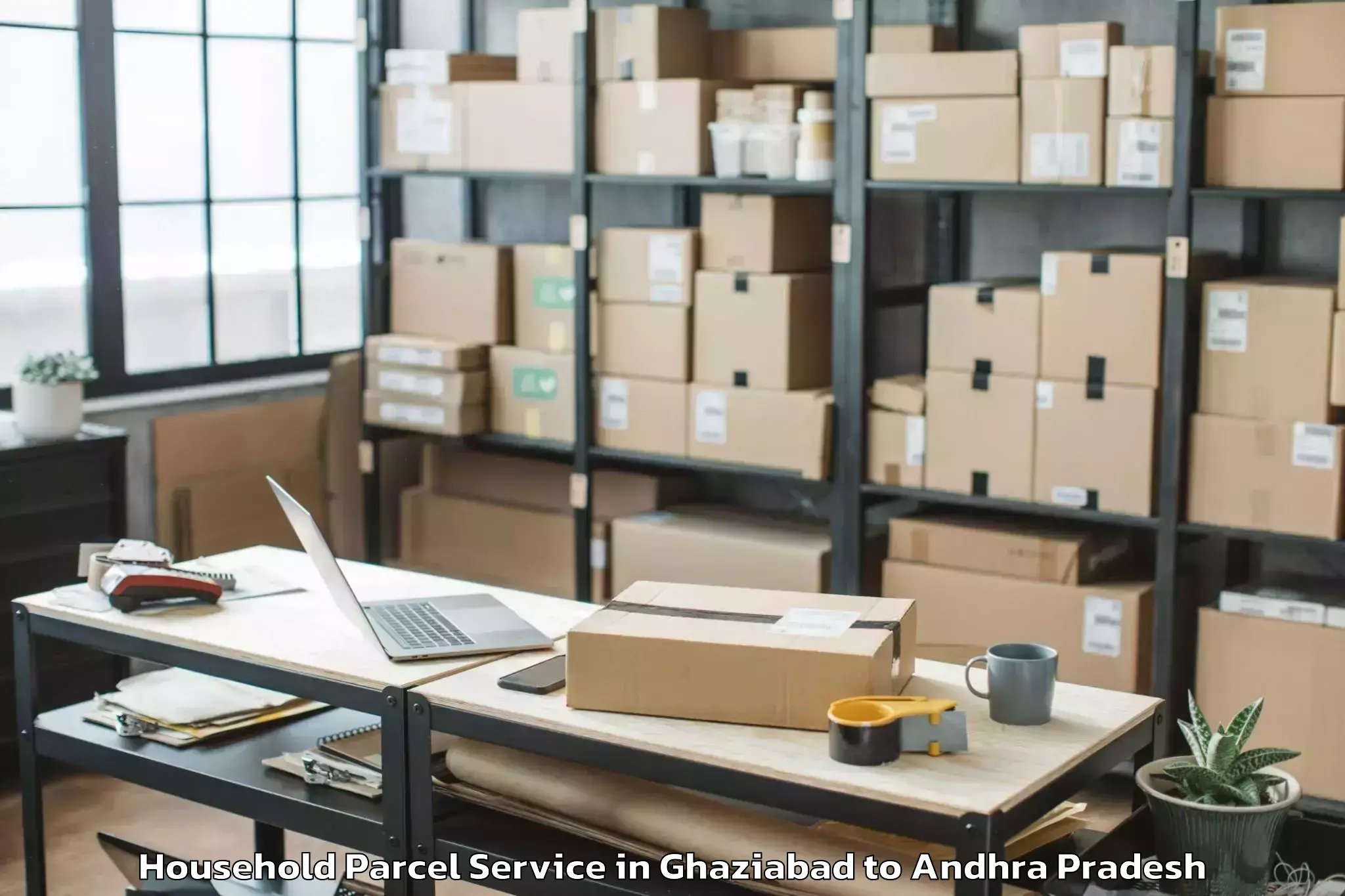 Professional Ghaziabad to Bellamkonda Household Parcel